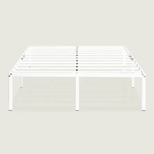 Miniatura 3 de Base de cama metálica de 18 pulgadas Best Price Mattress, con listones de acero de alta resistencia, color blanco, tamaño King