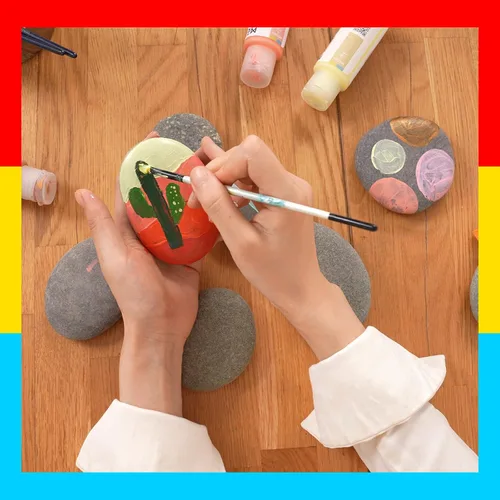 Miniatura 6 de MEEDEN Pintura acrílica azul cerúleo con tapa de bomba, 1/2 galón (2 litros/67.6 onzas), cuerpo suave, no tóxico, color rico en pigmentos, perfecta