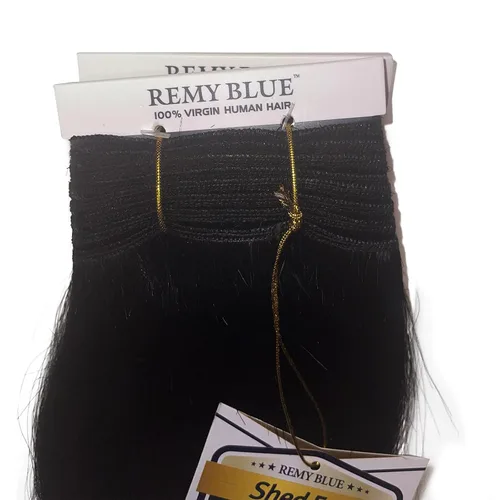Miniatura 5 de Nuevo Remy Yaky-Remy azul 100% cabello humano virgen tejido - libre de desprendimiento y sin enredos (#1, paquetes de 10 pulgadas de 2)