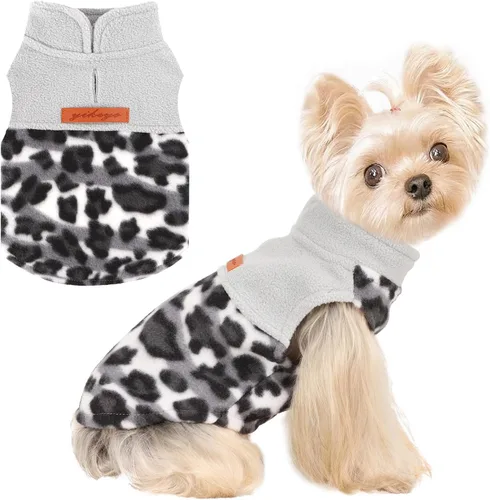 Miniatura 10 de Ropa de invierno para perro, chaleco de forro polar para perro, chaleco cálido y suave para perros pequeños y gatos, ropa para cachorros, gatitos