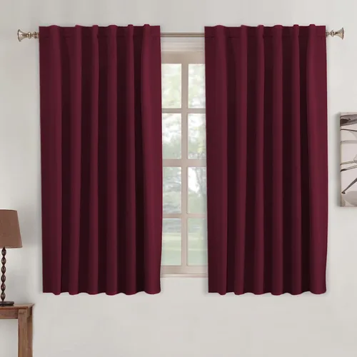 Miniatura 62 de Turquoize Cortinas Opacas para Tratamiento de Ventana con Trabillas Traseras para Sala de Estar/Dormitorio, Tratamientos de Ventana con Aislamiento