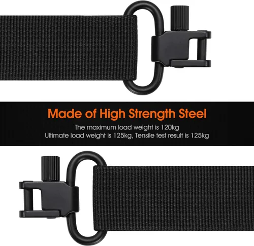 Miniatura 6 de VVAAGG Sling Swivel Mount 1 1.25 1.5 pulgadas dos puntos Sling fijación clips Negro