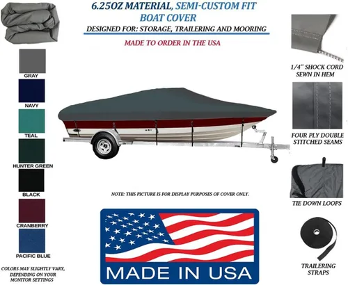 Miniatura 4 de Cubierta de barco semi-personalizada de 6.25oz para Monterey 218 LS MONTURA BOWRIDER I/O 2001-2004