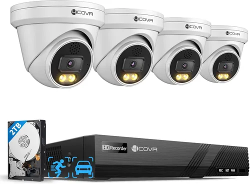 Miniatura 15 de 4COVR Sistema de cámara de seguridad de 16 canales, comunicación bidireccional y visión nocturna a todo color inteligente, detección inteligente AI
