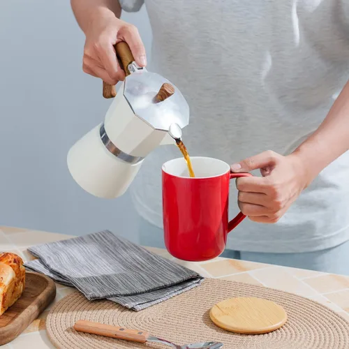 Miniatura 8 de CEEFU Taza de té de porcelana con infusor y tapa, tetera con filtro y posavasos, máquina de té para hojas sueltas, 16 onzas para té, café, leche