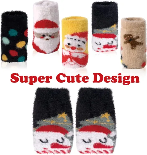 Miniatura 2 de Womens Wool Socks 5 Pairs Warm Wool Cotton Socks Thick Knit Vintage Casual Winter Socks