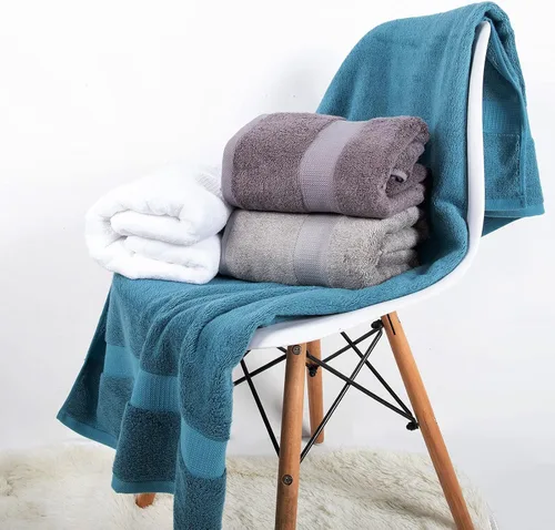 Miniatura 5 de Toallas de baño grandes para cuerpo, sensibles, para adultos, niños, bebés, hotel, spa, gimnasio, súper suaves, altamente absorbentes, toallas
