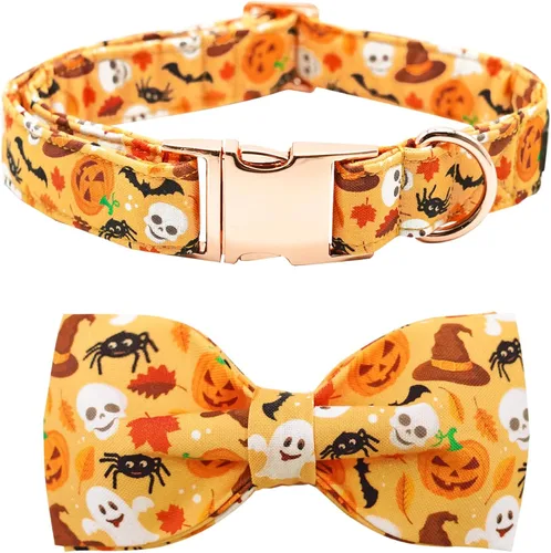 Miniatura 28 de Collar para perros - Rugby con flores Collar para mascotas con lazos para perros Corbatin para mascotas Collar para perros ajustable Collar
