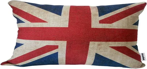 Miniatura 7 de The Union Jack - Funda de cojín cuadrada de lino y algodón con bandera británica, 16 x 16 pulgadas