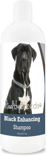Healthy Breeds Cane Corso Black - Champú potenciador suave con vitamina E, aloe y aceite de coco que añade brillo, brillo e intensidad a las capas