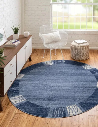 Miniatura 36 de Unique Loom Del Mar Collection - Alfombra de área Sarah (2' 2" x 3' 1", rectangular, azul claro/azul)