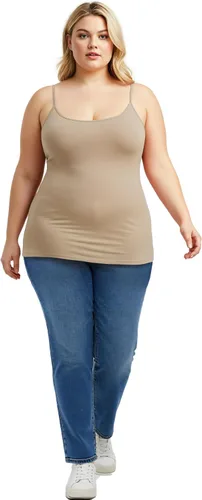Miniatura 185 de Emmalise Camisola larga casual básica para mujer, con tirantes ajustables, top en capas