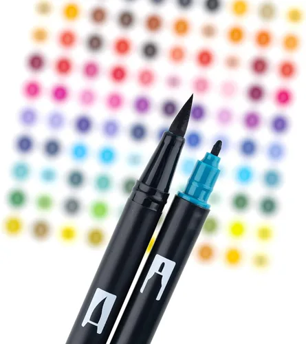 Miniatura 4 de Tombow 56169 Marcadores artísticos de doble pincel, paisaje, paquete de 10. Marcadores mezclables, con pincel y punta fina