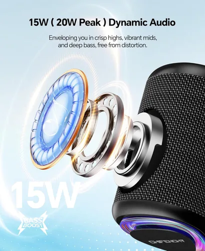 Miniatura 2 de Altavoz Bluetooth portátil Esenciales para la playa: potente sonido cristalino/luz dinámica/IPX5 impermeable/reproducción durante todo el día/BT