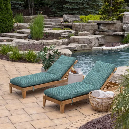 Miniatura 4 de Arden - Cojín acolchado moderno de felpa para exteriores para chaise longue, 76 x 22 pulgadas, resistente a la lluvia y a la decoloración, cojín