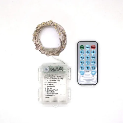 Miniatura 3 de Paquete de 2 tiras de luces de música activadas por sonido, 100 luces LED de alambre plateado de 33 pies con temporizador remoto para dormitorio