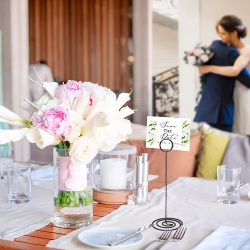 Miniatura 6 de Soportes para números de mesa, 10 unidades de 8.75 pulgadas de alto, soportes para tarjetas de mesa para bodas, fiestas, graduaciones, recepciones