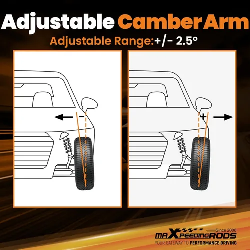 Miniatura 5 de maXpeedingrods Brazo de control superior trasero ajustable para Chrysler Sebring 2007-2010, para Dodge Journey Avenger 2008-2010, 1 par de brazos