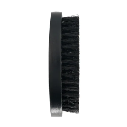 Miniatura 6 de Cepillo de barba y pelo con cerdas de jabalí negro para hombres, pequeño cepillo de madera de viaje para el bolsillo (negro)