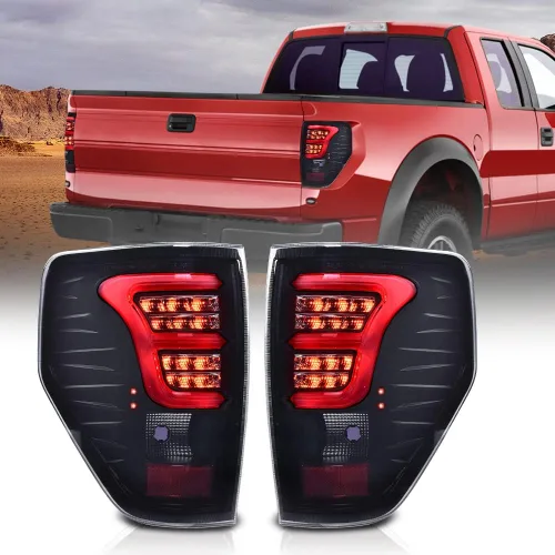 Miniatura 9 de CROSSDESIGN Luces traseras LED para Ford F150 2009-2014, conjunto de luz de freno con arnés de cableado sin bombillas lado izquierdo y derecho