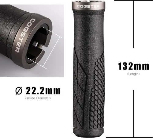 Miniatura 7 de Elega - Empuñaduras de bloqueo para manillar de bicicleta, empuñaduras de goma ligeras para XC, MTB, BMX