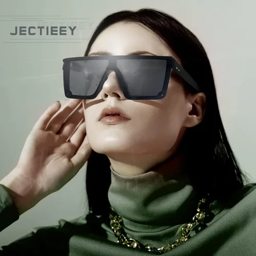 Miniatura 6 de Jectieey Oversized Square Sunglasses for Women Men Trendy Flat Top Sun Glasses Siamese Shades UV Protection