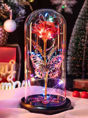 Miniatura 15 de Pusuny Flores para el Día de la Madre, regalos para mamá y mujer, regalo de cumpleaños, rosa de cristal de galaxia eterna, flores de cristal