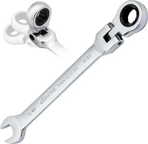 Miniatura 10 de B4B BANG 4 BUCK Llave de trinquete 9/16, llave combinada de trinquete de cabeza flexible, grado industrial, 72 dientes, caja de trinquete de 12
