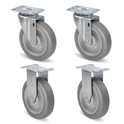 Miniatura 47 de Ruedas de Carretilla Ninoso, Juego de 4 Ruedas Industriales de Alta Resistencia de 4" con Capacidad de Carga de 1200 Libras, Ruedas para Carro