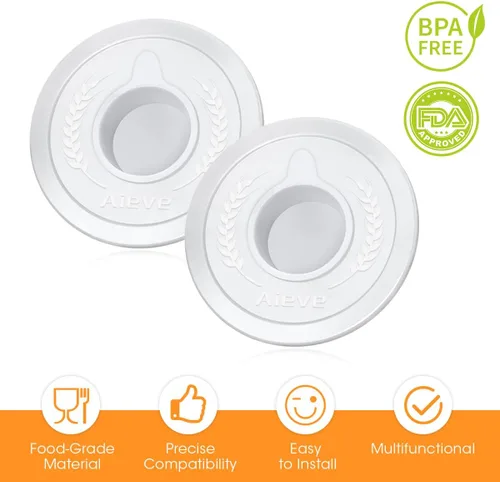 Miniatura 4 de AIEVE Fundas para tazones para mezclador, tapas protectoras de salpicaduras para mezclador KitchenAid de 4.5 a 5 cuartos de galón (2 unidades)