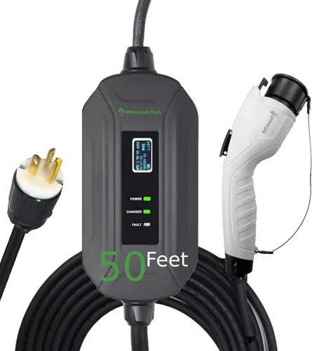 Miniatura 27 de PRIMECOM - Cargador de vehículo eléctrico de nivel 2 (EV) (220 V/240 voltios, 16 amperios), cargador portátil EVSE inteligente para automóvil, 30