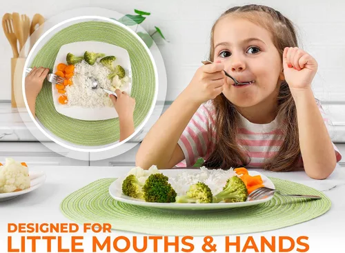 Miniatura 3 de Zulay Kitchen 4 utensilios para niños pequeños, juego de cubiertos de acero inoxidable para niños, tenedores y cucharas seguros para niños y niños