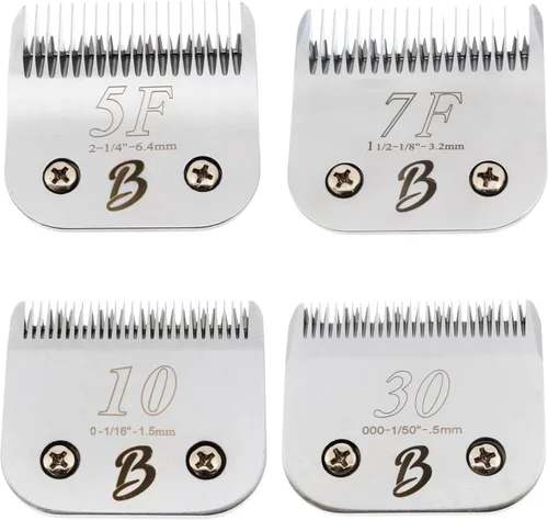 Miniatura 8 de Cuchilla desmontable de dientes de corte para perros Serie A 7, longitud de 1/8 de pulgada a 0.126 in, acero japonés de alto carbono, 7 suministros