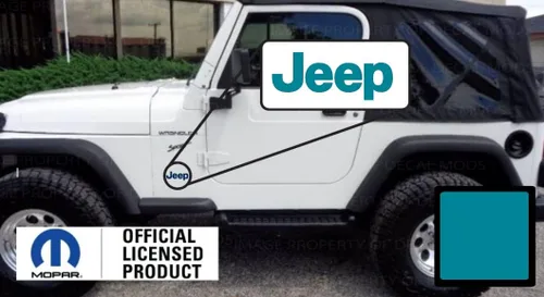 Miniatura 7 de 97-06 TJ Fender Small Jeep Side Logo Graphic para Jeep Wrangler TJ (1997-2006) (juego de 2) SJ3Y6 Baby Pink