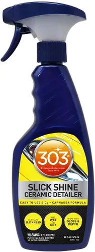 303 Products (30265 Slick Shine Ceramic Detailer - SiO2 y Carnauba con recubrimiento cerámico infundido - Spray de detalle cerámico premium -