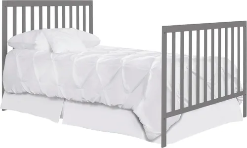 Miniatura 3 de Dream On Me Mini riel para cuna en color gris tormenta, convierte mini cunas en camas de tamaño individual, construcción de madera maciza Gris