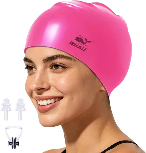 Miniatura 13 de WHALE Gorro de natación extragrande para mujeres y hombres, antideslizante, de alta elasticidad, mantiene el cabello seco, unisex, tamaño grande