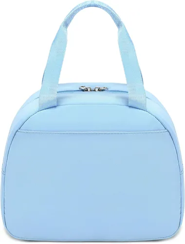 abshoo Bolsa de almuerzo reutilizable para mujeres y niñas, bolsa de almuerzo aislada para la escuela, trabajo, picnic, viajes (azul claro)
