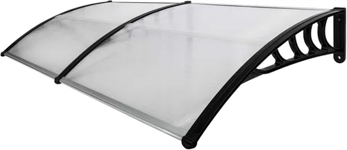 Miniatura 13 de Toldo para puerta de patio, cubierta de policarbonato para puerta delantera al aire libre, protección UV, lluvia, nieve, luz solar, hoja hueca