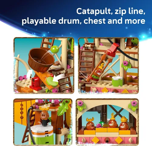Miniatura 5 de LEGO Disney Moana 2 Barca de Kakamora para niños - Set de construcción para juego de rol para niños y niñas, de 7 años en adelante - 9 personajes