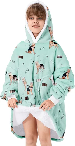 Miniatura 17 de Zando Manta con Capucha Ponible Manta para Niños y Adultos Manta Cómoda con Capucha Sudadera de Gran Tamaño Sherpa Forro Polar