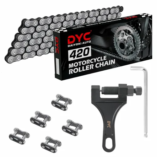 DYC 420 - Cadena de motocicleta 132 eslabones para 50 70 90 110 125 196 212cc Coleman SSR TaoTao Coolster Apollo Baja Kazuma Chinese ATV, cadena 420
