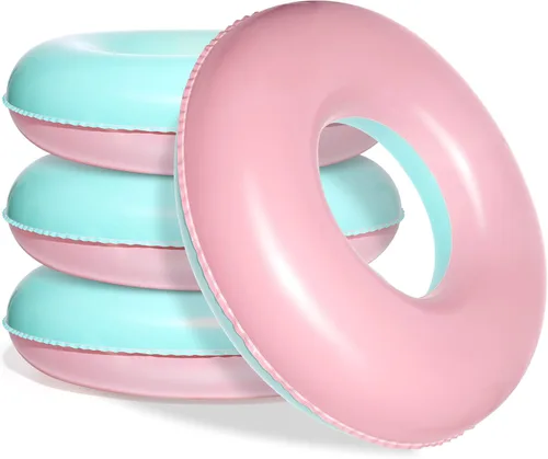 Miniatura 10 de 4 flotadores inflables de piscina para niños y adultos, tubos interiores pastel, macarrones, anillos de piscina, flotadores para cumpleaños, playa