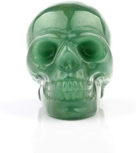 Estatua de curación de Reiki de cristal tallado de aventurina verde de 1.969 in, figura coleccionable de piedra de Charka
