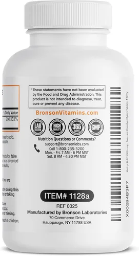Miniatura 5 de Bronson Metil B12 5000 mcg Vitamina B12 Metilcobalamina Energía y Apoyo Cerebral 60 Pastillas