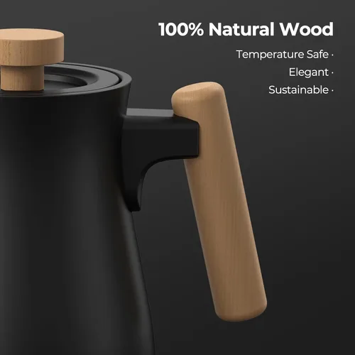 Miniatura 7 de Narcissus P901 - Hervidor eléctrico de cuello de cisne con función de control de temperatura de ± 1 ℉, ebullición rápida de 1200 vatios en 5