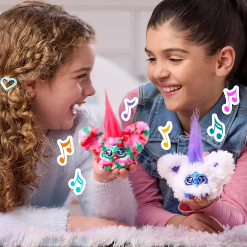 Miniatura 8 de FURBY Furblets - Paquete de 2 mini amigos navideños Pep-Mint & Sno-Flay, juguetes electrónicos de peluche para niñas y niños de 6 años en adelante