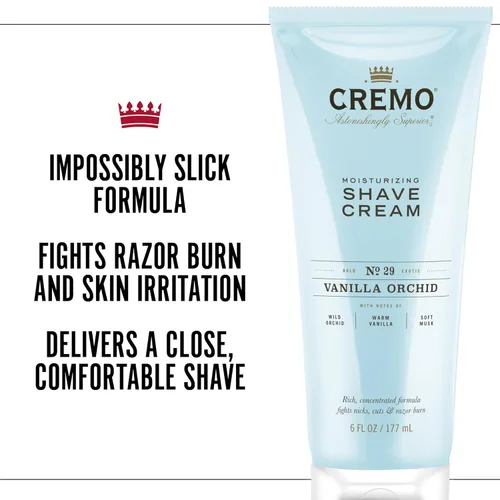 Miniatura 4 de Cremo Crema de afeitar para mujer para piel sensible, hidratante, vainilla y orquídea, crema de afeitado ultra-deslizante para mujeres, combate