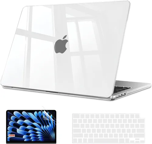 Miniatura 13 de B BELK Funda compatible con MacBook Air de 15 pulgadas 2026 2025 2024 2023 M5 M4 M3 M2 A3448 A3241 A3114 A2941 Pantalla de retina líquida, carcasa