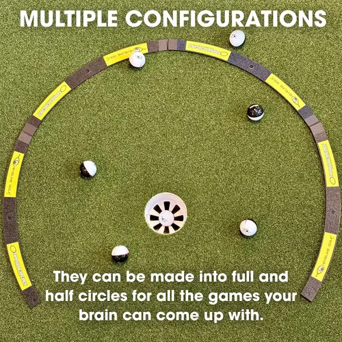Miniatura 8 de EyeLine Golf Target Circle as Training Aid – Ideal for Chipping and Pitching – Super Thin with Foldable Configurations. Bright Color Markings Easy